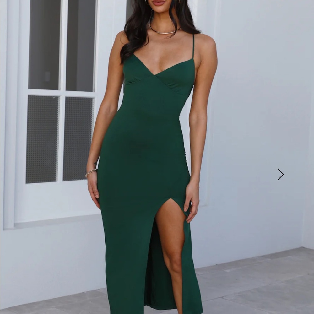 Hello Molly Forest Green Midi Dress